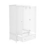 White Double Wardrobe with Drawer - Georgia