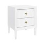 White 2-Drawer Bedside Table - Georgie