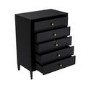 Black Chest of 5 Drawers - Georgie