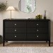 Wide Black Chest of 6 Drawers - Georgie