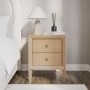 Solid Wood 2-Drawer Bedside Table - Georgie