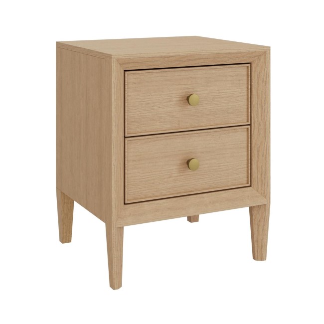 Solid Wood 2-Drawer Bedside Table - Georgie