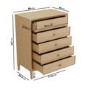 Solid Wood Chest of 5 Drawers - Georgie