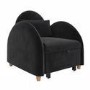 Dark Grey Velvet Chair Bed - Gene