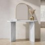 Large White Marble Effect Console Table - Geneva