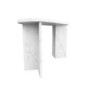 Large White Marble Effect Console Table - Geneva