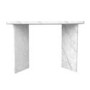 Large White Marble Effect Console Table - Geneva