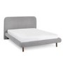 Grey Boucle King Size Bed Frame - Julian Bowen