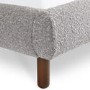 Grey Boucle King Size Bed Frame - Julian Bowen