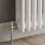 Reggio White Horizontal Double Column Traditional Radiator 300x605mm 1062 BTU - Cast Iron Style