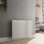 Reggio White Horizontal Triple Column Traditional Radiator 600x830mm 3581 BTU - Cast Iron Style