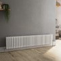 Reggio White Horizontal Triple Column Traditional Radiator 300x1460mm 3301 BTU - Cast Iron Style