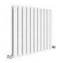 Riace White Horizontal Flat Designer Radiator 600x748mm Double Panel 2827 BTU