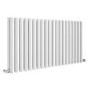 Sorrento White Horizontal Oval Designer Radiator 600x1180mm Double Panel 4798 BTU