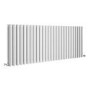 Sorrento White Horizontal Oval Designer Radiator 600x1593mm Double Panel 6478 BTU