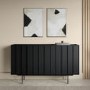 Large Black Oak Sideboard - 4 Doors - Helmer