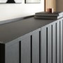 Large Black Oak Sideboard - 4 Doors - Helmer