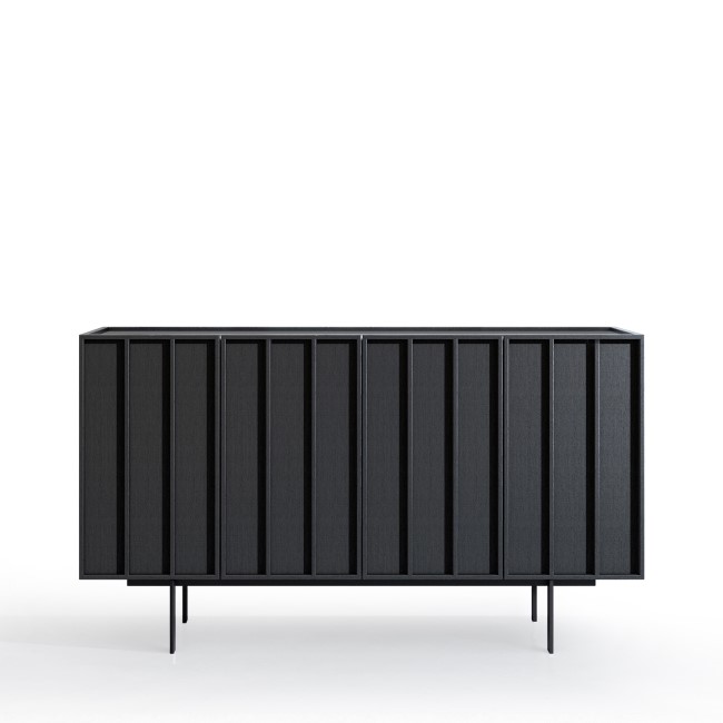 Large Black Oak Sideboard - 4 Doors - Helmer