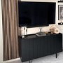 Large Black Oak Sideboard - 4 Doors - Helmer