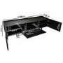 Large Black Oak TV Stand with Storage - TV's up to 70" - Helmer