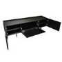 Large Black Oak TV Stand with Storage - TV's up to 70" - Helmer