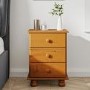 Pine 3 Drawer Bedside Table - Hamilton