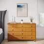 Wide Pine Chest of 9 Drawers - Hamilton