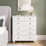 White Chest of 6 Drawers - Hampton