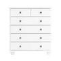 White Chest of 6 Drawers - Hampton