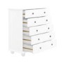 White Chest of 6 Drawers - Hampton