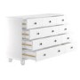 Wide White Chest of 9 Drawers - Hampton