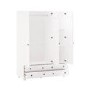 White 3-Door Triple Wardrobe with Drawers - Hampton