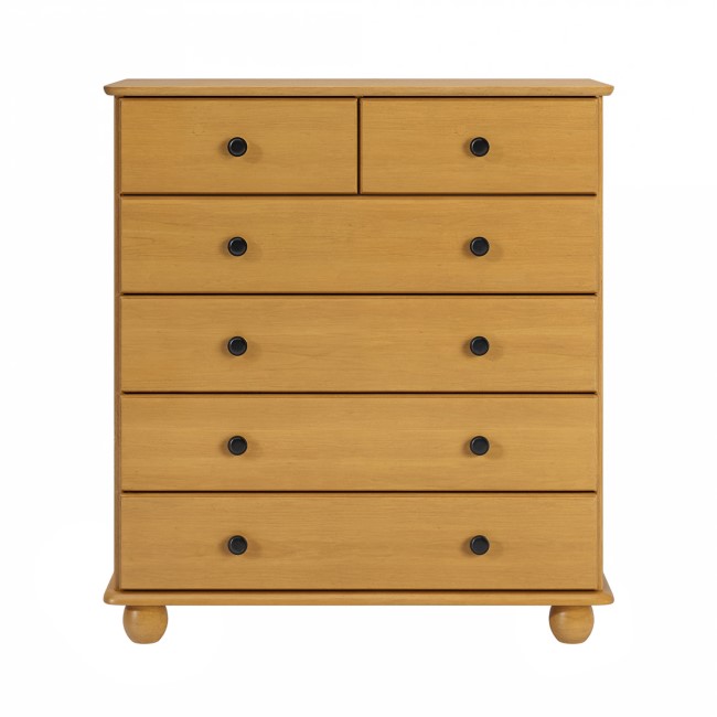 Pine Chest of 6 Drawers - Hampton