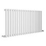 Sorrento White Horizontal Oval Designer Radiator 600x1180mm Single Panel 3152 BTU