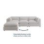 Corner Sofa and Love Seat Set in Beige Boucle - Hudson