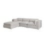 Large Beige Boucle Reversible 4 Seater Corner Sofa - Hudson