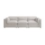 Beige Boucle 4 Seater Sofa - Hudson