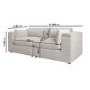 3 Seater Sofa and Love Seat Set in Beige Boucle - Hudson