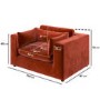 Burnt Orange Velvet Loveseat - Hudson