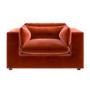 Burnt Orange Velvet Loveseat - Hudson