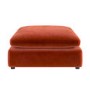 Burnt Orange Velvet Footstool - Hudson