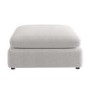 Beige Boucle Footstool - Hudson 