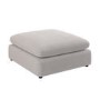 Beige Boucle Footstool - Hudson 