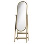 Oak Full Length Free-Standing Oval Mirror with Shelf - Ida