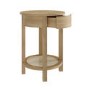 Oak Bedside Table with Drawer and Shelf - Ida