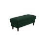 Large Dark Green Velvet Footstool - Idris