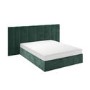 Green Velvet Double Ottoman Bed with Wide Headboard - Iman