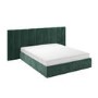 Green Velvet King Size Ottoman Bed with Wide Headboard - Iman