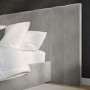 Grey Velvet Double Ottoman Bed with Wide Headboard - Iman