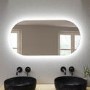 Oval Backlit Heated Bathroom Mirror with Lights 500 x 1000mm - Irena